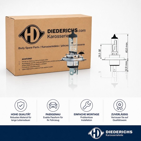 GlüHlampe Fernscheinwerfer Diederichs LID10010 FüR Mercedes Benz Mini-image