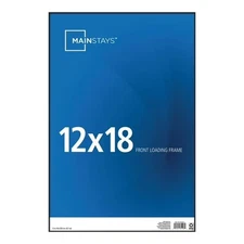 Mainstays 12x18 Front Loading Wall Picture Frame Black,0.62 x12.00 x18.00 inches
