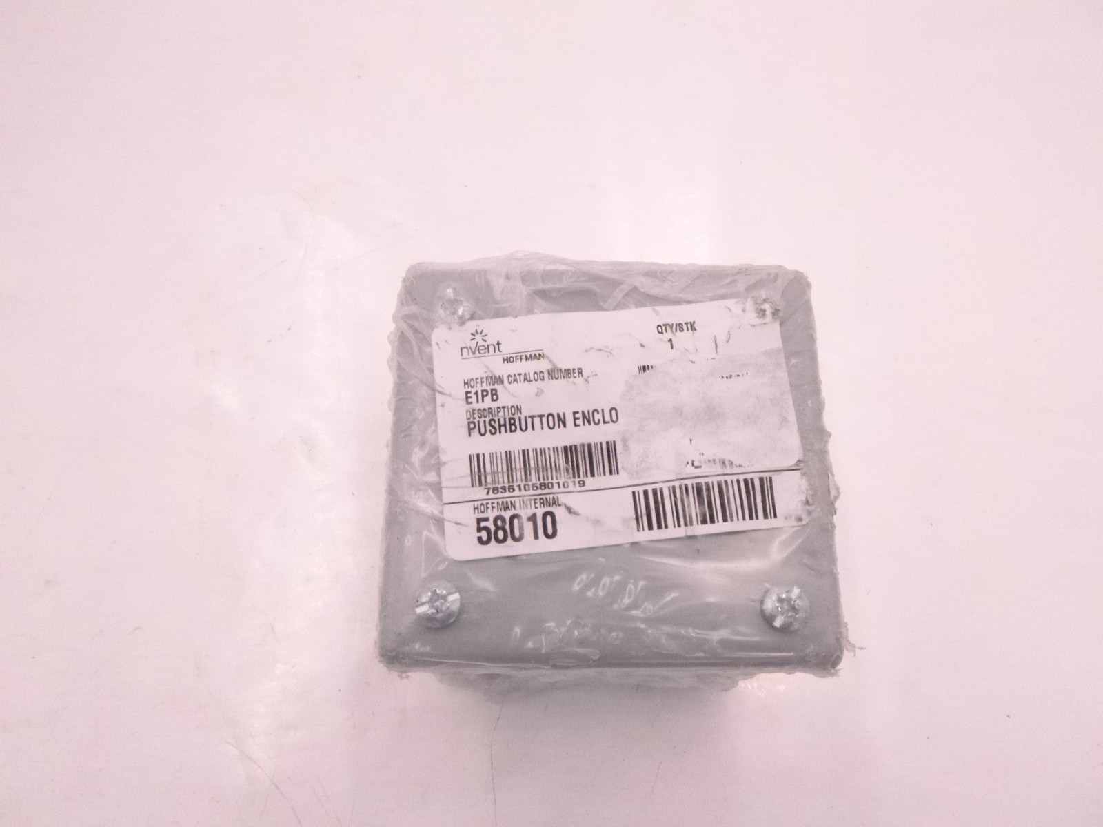 nVent HOFFMAN E1PB PB1 Pushbutton Enclosure 3-1/2" L x 3-1/4" W x 2-3/4"