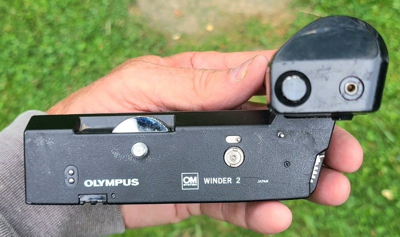 Olympus OM Winer 2 Motor Drive 2 with Control Grip Untested for Parts and Repair