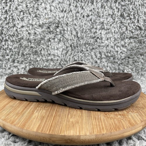 Skechers Go Walk Arch For Sandal Surfacer Brown Mens 10 Relaxed Fit Comfort - Picture 2 of 10