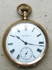 NO RESERV c1900 Elgin Pocket Watch Gold Filled Plated Vintage Antique Scrap Gold