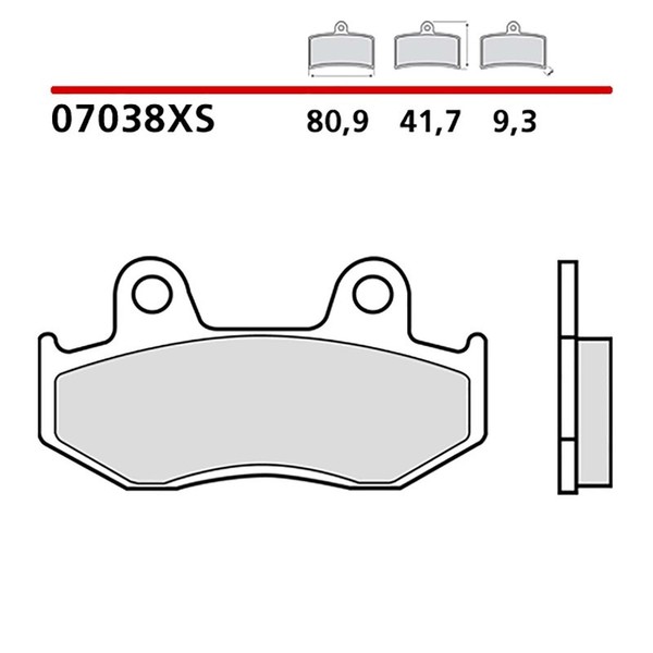 Brembo Vordere BREMSBELAGE-KIT FUR Honda Dylan 125 02-07-COD. 07038XS-image