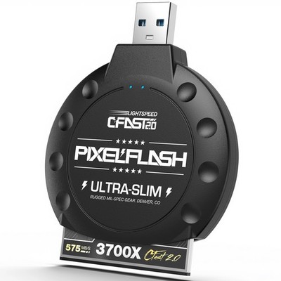 PixelFlash CFast 2.0 Card Reader USB 3.0 No-Bend Pin Design 550MB/s Transfer