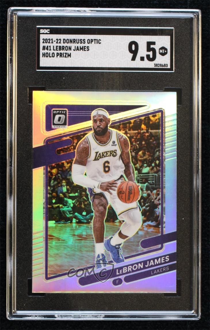 2021-22 Panini Donruss Optic Holo Prizm LeBron James #41 SGC 9.5 Mint+ 9l4