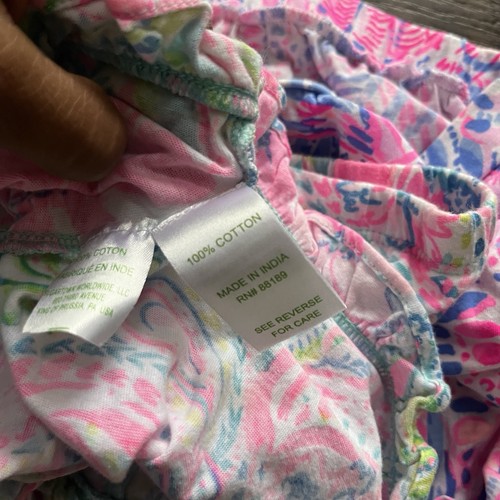 Lilly Pulitzer Lot Of 2 Colorful Pull On Cotton Resort Wear Floral Shorts Sz XL - Picture 5 of 12