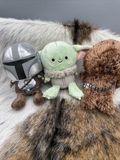 Star Wars plush Lot Of 3 Hallmark, Yoda, Vader, Chewbacca