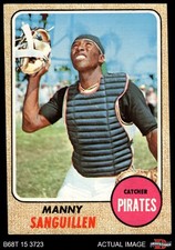 1968 Topps #251 Manny Sanguillen Pirates RC 6 - EX/MT