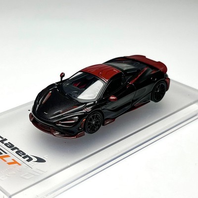 CM 1/64 Scale McLaren 765LT Super Car Black/Red Diecast car Model Toy Gift