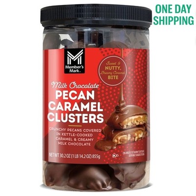 Member s Mark Milk Chocolate Pecan Caramel Clusters Candy 30.2oz Bulk