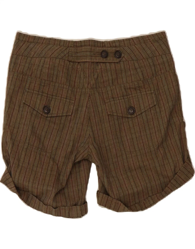 Pantalones Cortos Informales DKNY Mujer Cintura Alta EE. UU. 8 Medianos W36 Marrón Cuadros ER02 Foto 2 de 3