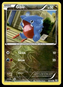 Pokemon TCG Gible Black & White - Dragons Exalted #86 Rev Holo