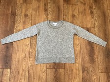 The White Label Company 100% Merino Wool Light Grey Knit Jumper UK 8 VGC