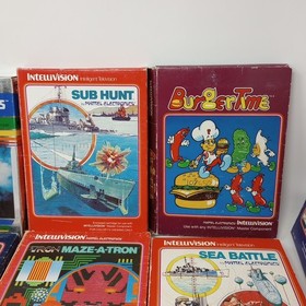 Lot Of 16 Intellivision Games With Boxes (Some Have Manuals & Overlays)
