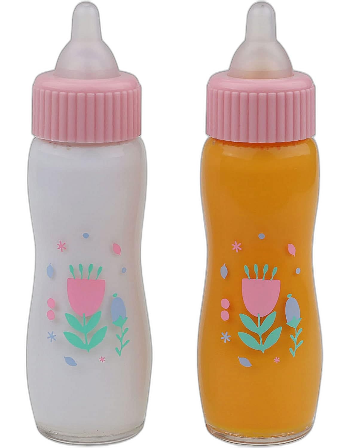 JC Toys Doll Milk Bottle Magic Set 2 Piece Lightweight BPA F