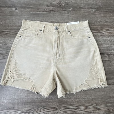 American Eagle Distressed Mom Short Highest Rise 4 Inch Inseam Womens 12 New
