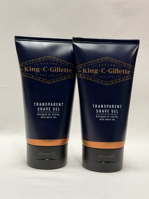 King C Gillette Transparent Shave Gel 150ml With White Tea And Argan Oil Pack 2