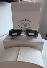 Prada SPR 09Z 54018 Sunglasses Men Black/Gray 185-097 Authentic