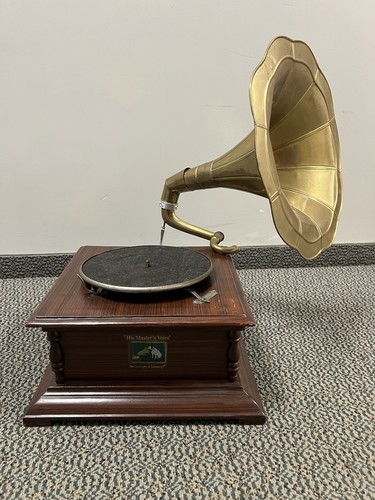 His Masters Voice Gramophone RCA With brass horn! As Is/Parts Only READ DESCRIP