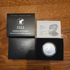 2022-W Proof $1 American Silver Eagle Box, OGP & COA