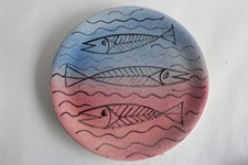 Assiette céramique Poissons