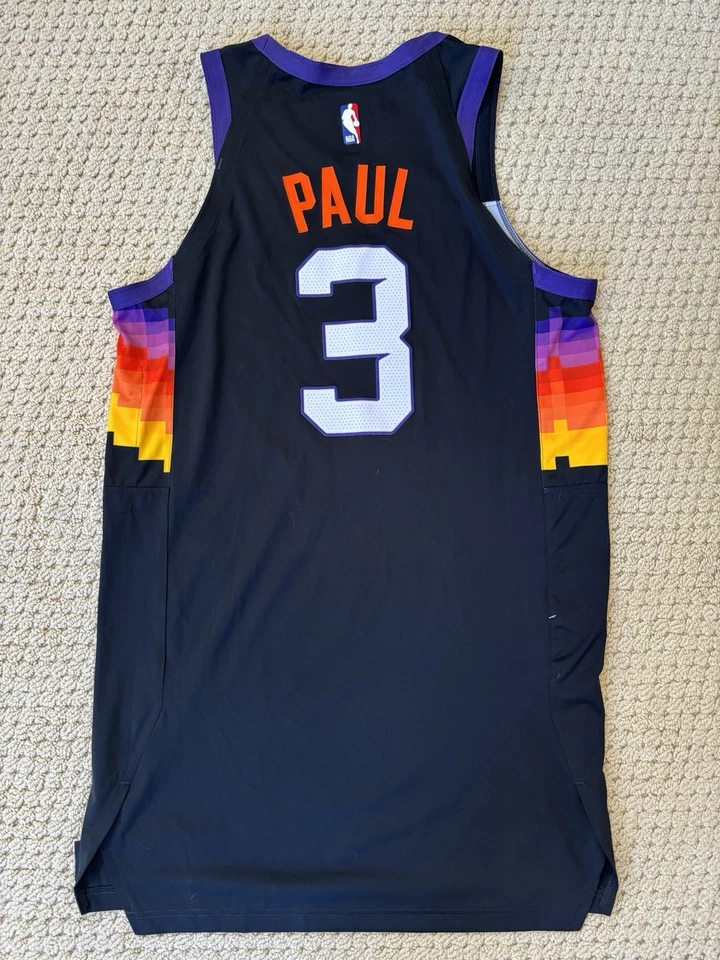 Camiseta Chris Paul usada en juegos de Phoenix Suns Valley LOA de origen personal Foto 4 de 4