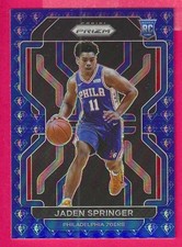 2021-22 Panini Prizm Jaden Springer Blue Logo Rookie RC #317 Philadelphia 76er