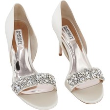 Badgley Mischka Ivy Pump Beige - Elegant Bridal Heels - Women's US 9.5M