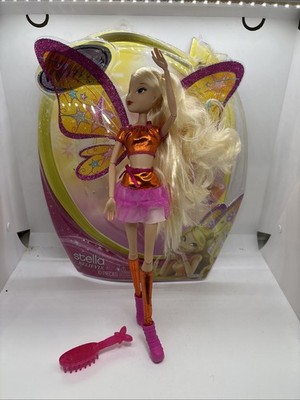 WINX CLUB STELLA BELIEVIX Fluttering Wings Doll Jakks Pacific 2012 With Box