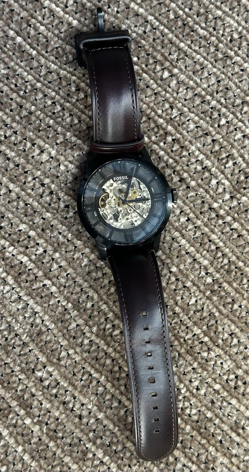 Fossil Men's Automatic Brown Leather Analog Watch.Mechanical & Automatic.ME-3098 - Image 2 of 4
