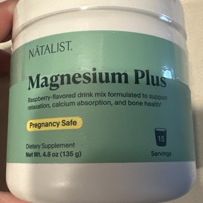Natalist Magnesium Plus Raspberry Flavored Drink Mix Dietary Supplement 