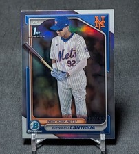 Edward Lantigua 1st Refractor /499 Rookie 2024 Bowman Chrome Card #BCP-246 Mets