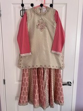 2 Piece Embroidered Outfit Shirt And Sharara Size 10-11 Year From Ethnic