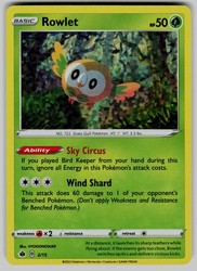 Rowlet 002/015 Holo Promo McDonald's Promos 2022