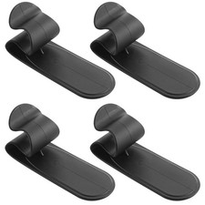 4Pcs Plastic Car Umbrella Holder Reusable Storage Hooks Black