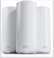 NEW! Netgear Orbi 770 Series RBE773 WiFi 7 Mesh Router with 2 Satellites - White