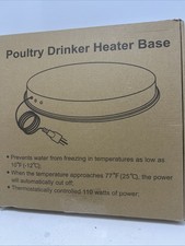 Poultry Waterer Drinker Heated Base Chicken Water Heater for Poultry Chicken Dog
