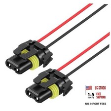 2PCS Headlight Wiring Harness 9005 9006 HB3 HB4 Headlight Connector Female