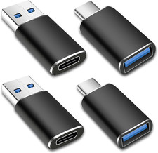 4 Pack USB to USB C OTG Adapter, 2Pack Type C Female to a Male Charger