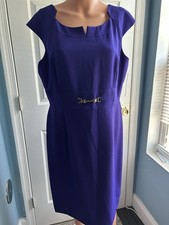 NET Tahari Arthur S Levine Dress Size 14 Color, Purple