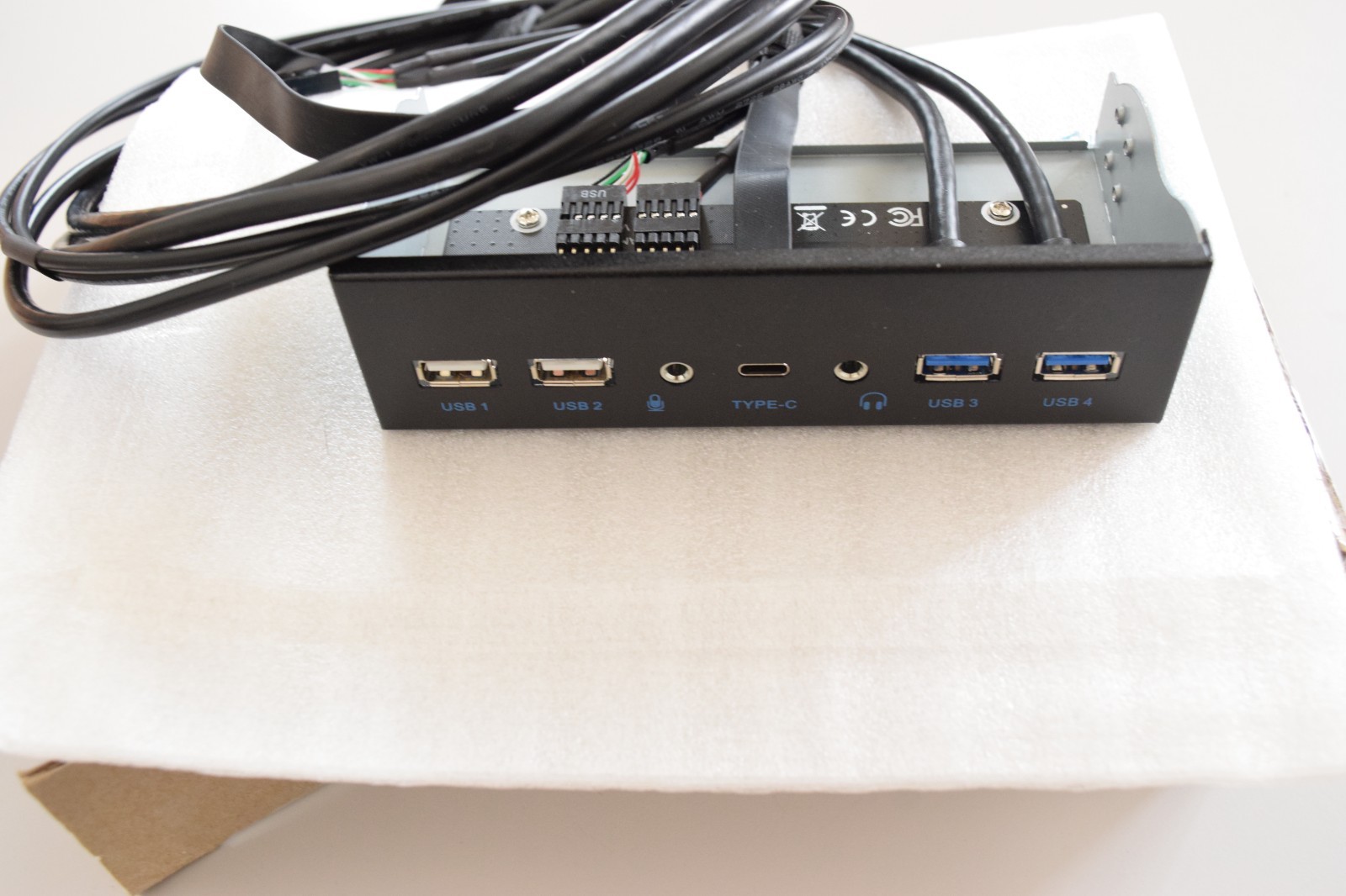 MZHOU Front Panel USB 3.1 Type C -2 USB3.0 - 2 USB2.0 Hub+HD Audio 3.5mm - 2025