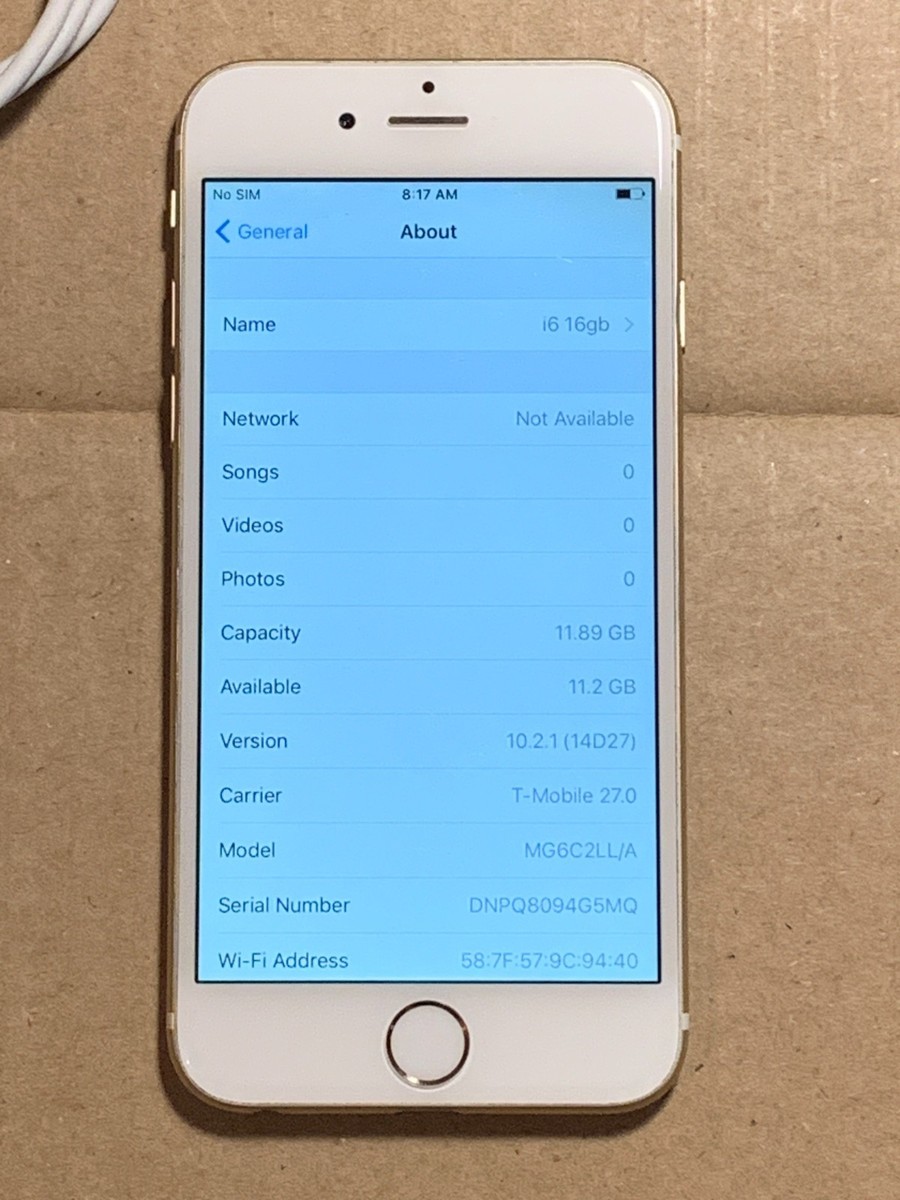 Apple iPhone 6 - 16GB Gold T-mobile A1586 ios 10.2.1 | eBay