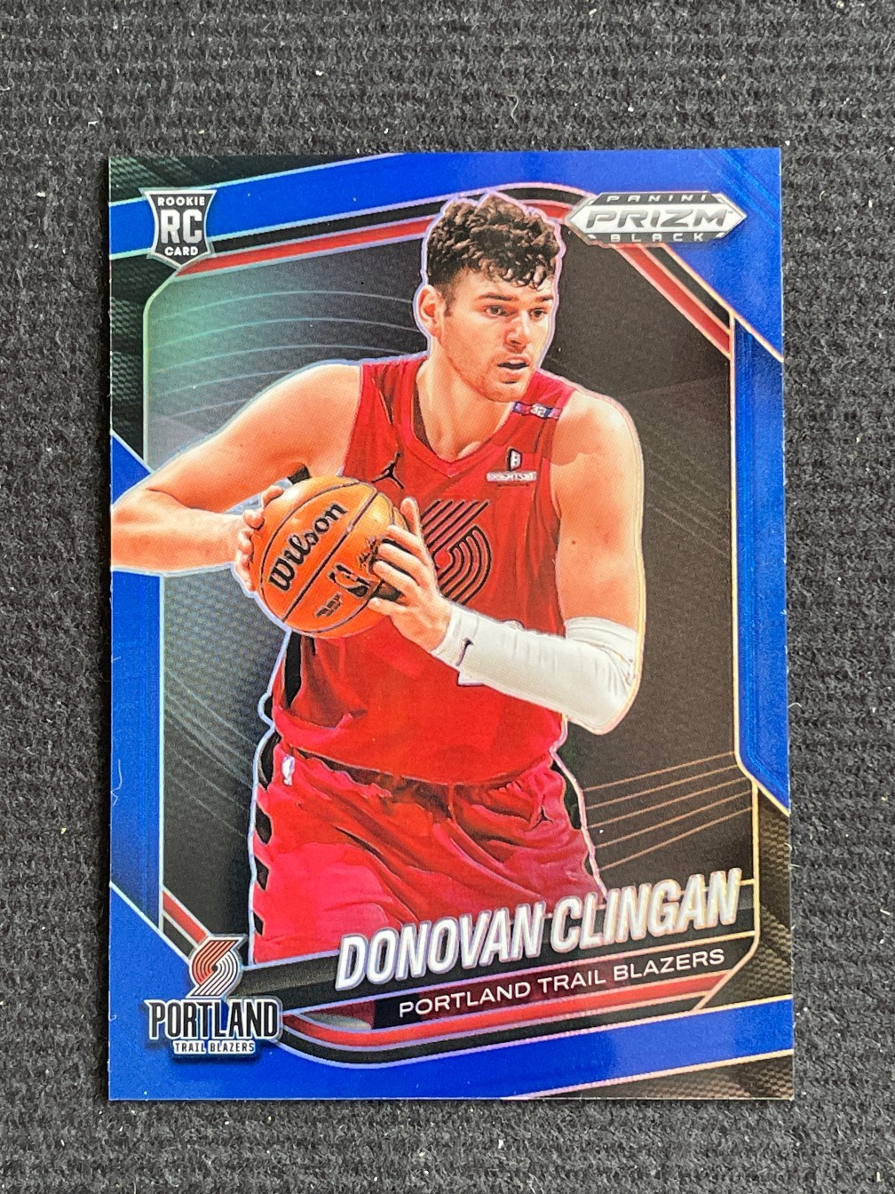 Donovan Clingan 2024-25 Panini Prizm Black Blue Prizm 152/199 RC #131