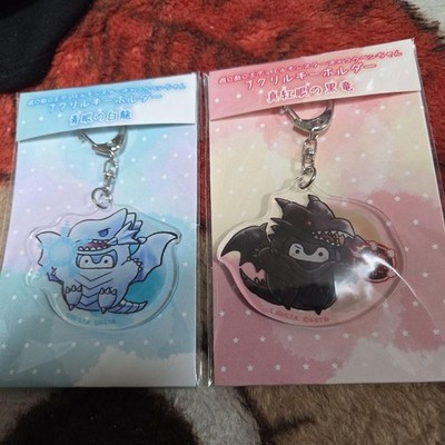 Yu-Gi-Oh! x Koupen-chan collaboration acrylic key chain Blue-eyed White Dragon