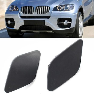 1 Pair Plastic Front Headlight Washer Nozzle Cover For BMW X6 E71 2008-2014
