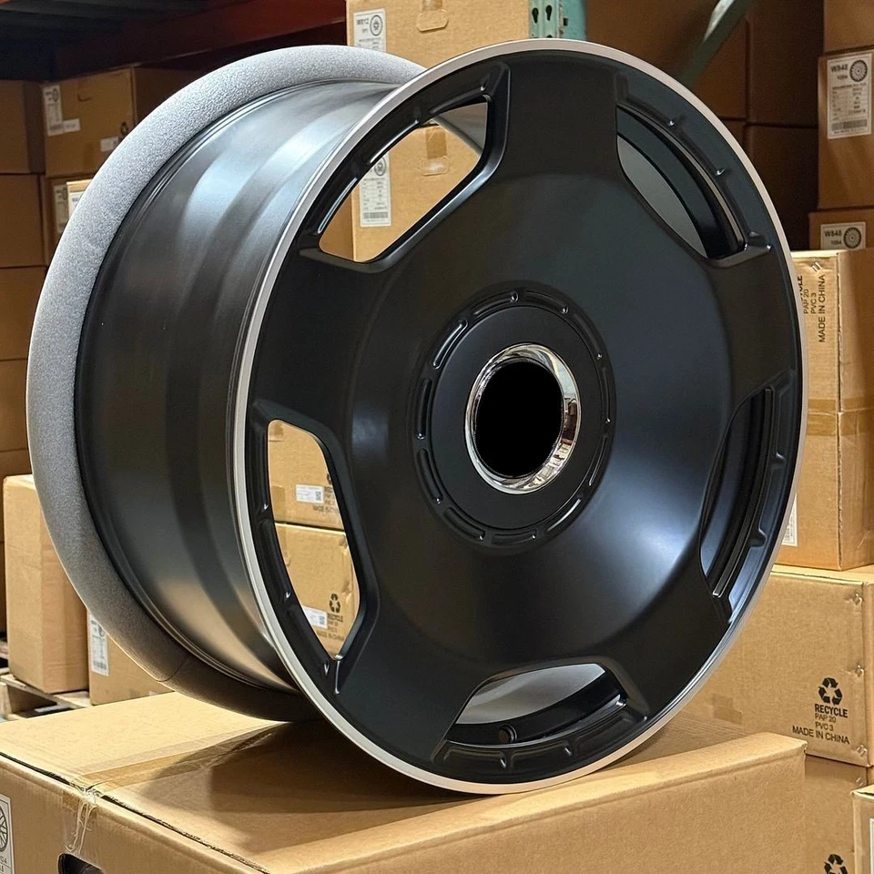 20" GT63 AMG MONOBLOCK STYLE BLACK WHEELS FITS MERCEDES BENZ SL500 SL550 SL55 - Image 2 of 4