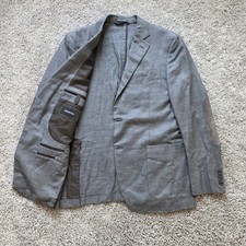 Ermenegildo Zegna CASHMERE Viscose Cotton FAIRWAY Jacket Blazer 42 R Gray Brown