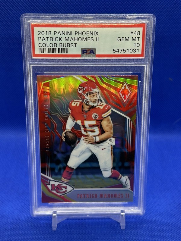 2018 Panini Phoenix - Patrick Mahomes II #48 Color Burst PSA 10