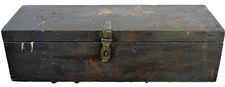 TOOL BOX, Painted Wood / 12 Handsaws - Disston, Atkins, Superior, Crosscut, Rip