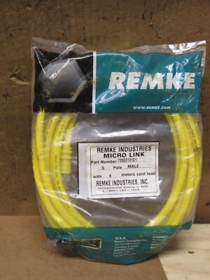 Remke Industries 5 Pole MALE 4 METERS Cord Lead 705E0131D1